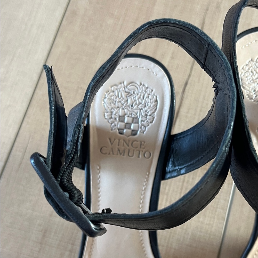 Vince Camuto Black Strappy Heels - Picture 2 of 6